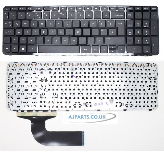 New Replacement Keyboard For HP Pavilion 15-E Series UK Black With Frame