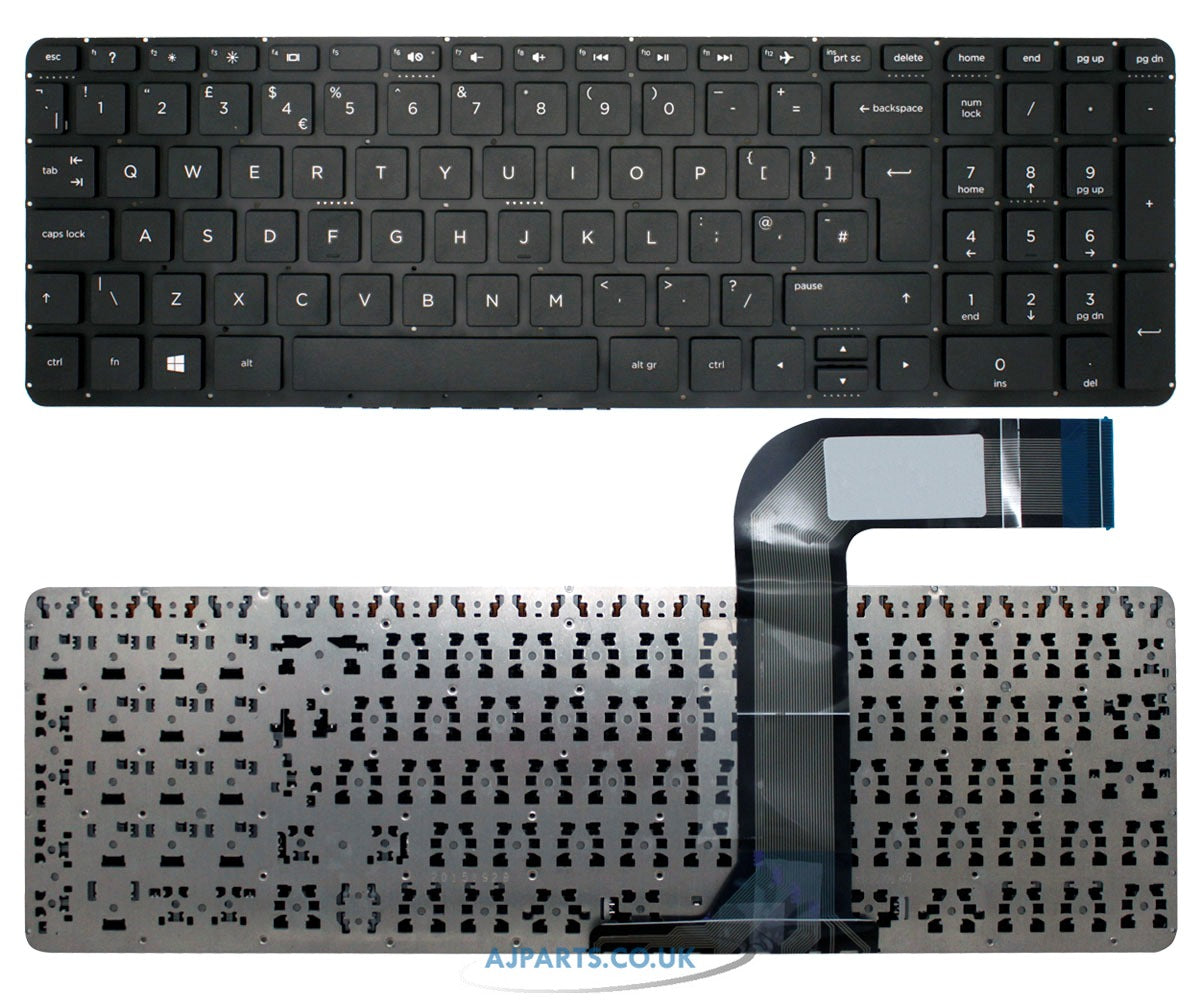 HP Envy 15-K 15-P 15-V UK Black Without Frame Replacement Keyboard