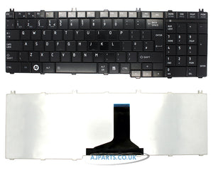 Toshiba C650 L655 L670 UK Layout Non-Backlit Replacement Laptop Keyboard Black