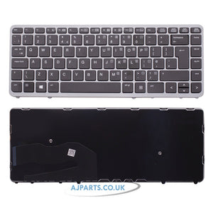 Replacement For HP Elitebook 840 Non-Backlit Laptop Keyboard With Frame Silver