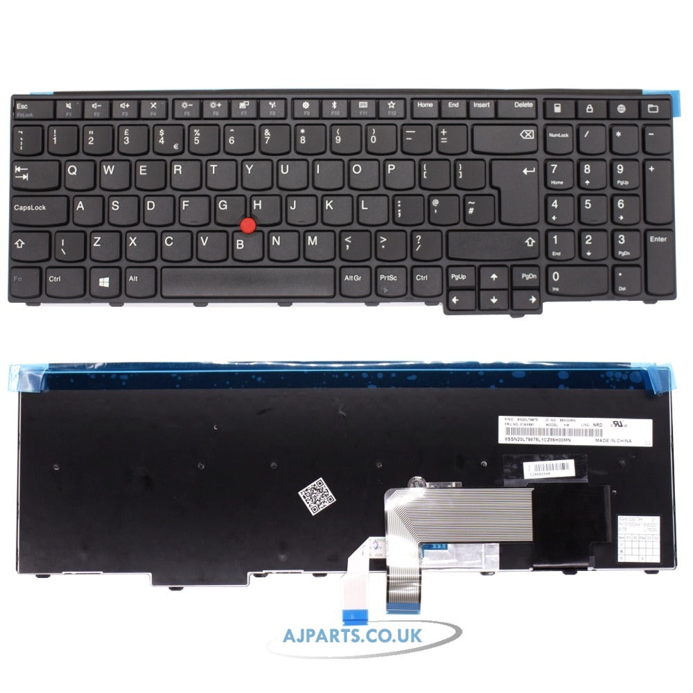 Lenovo 01AX610 Backlit UK Layout Laptop Compatible Keyboard with TrackPointer
