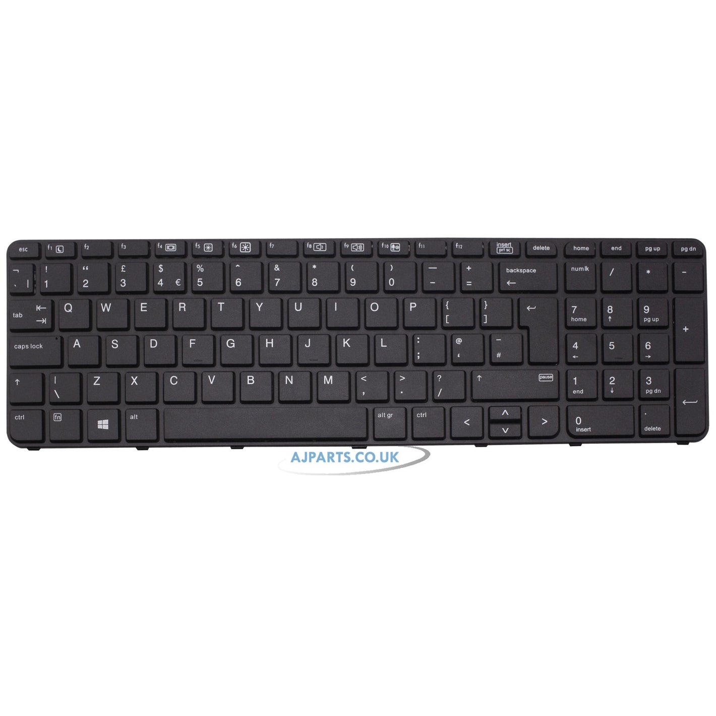 HP Probook 450 G3 UK Keyboard With Frame Replacement Laptop Keyboard