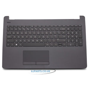 New Replacement For HP 15-BS 15T-BS 15-BW 15Z-BW UK Dark Grey Keyboard Palmrest With Touchpad