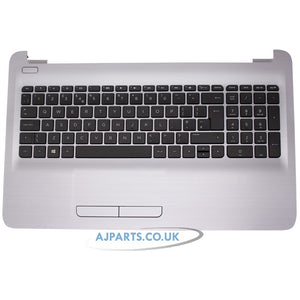 Replacement For HP 15-AC 15-AF 15-AY 250 G4 255 G4 256 G4 Silver Palmrest Top Case UK Keyboard With Touchpad 813976-031