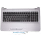 Compatible With HP 15-AC UK Silver Palmrest Top Case Keyboard With Touchpad