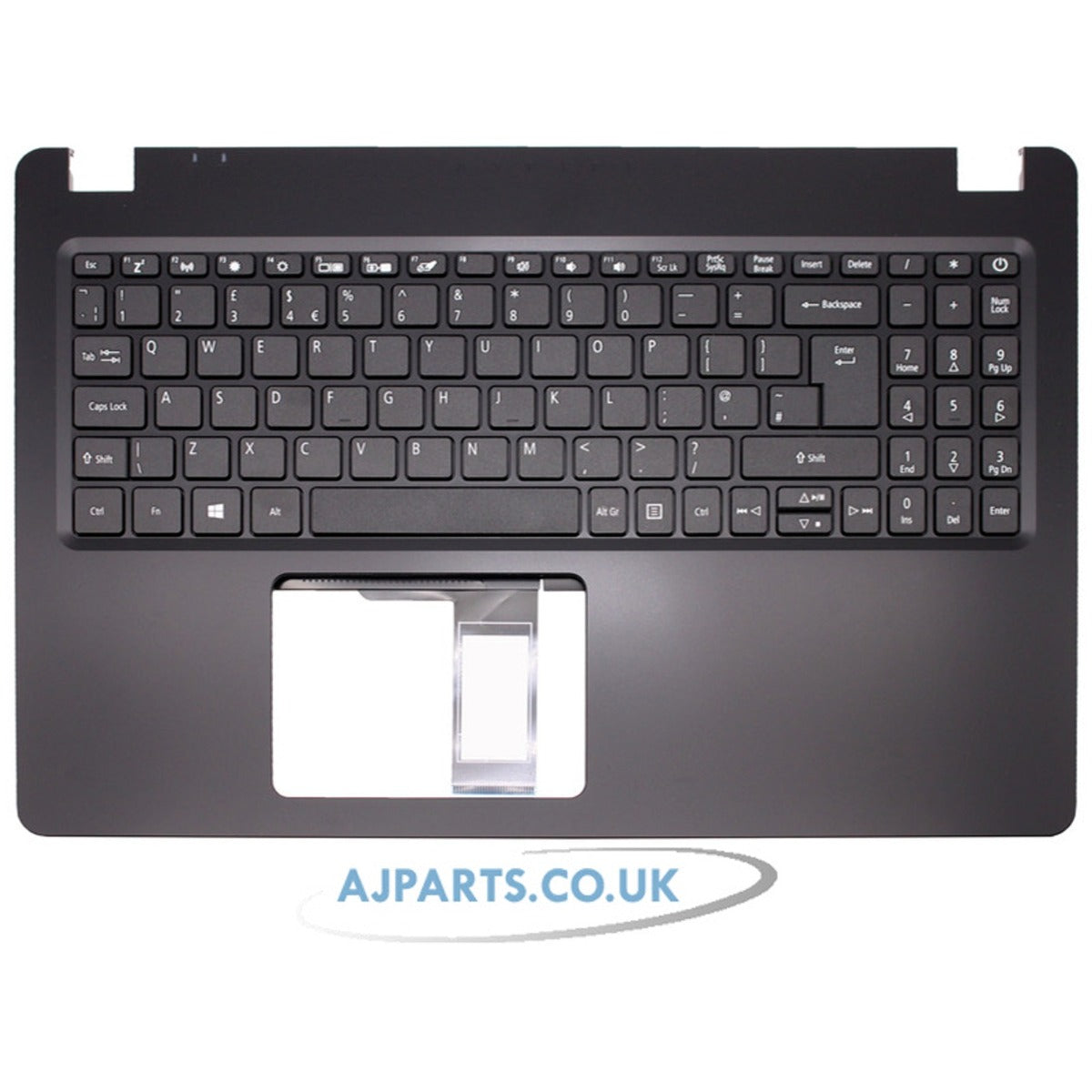 Compatible With Acer Aspire A315-42 A315-54 A315-54K Palmrest Cover Keyboard UK 6B.HF8N2.013 Black