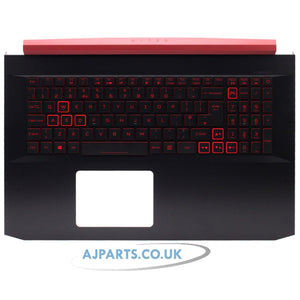 Compatible With Acer Aspire Nitro AN517-51 Palmrest Cover Keyboard UK Black 6B.Q5EN2.011