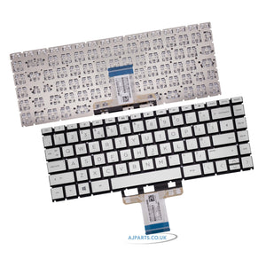HP 14S-DQ2299NW UK Layout Backlit Replacement Laptop Keyboard Silver