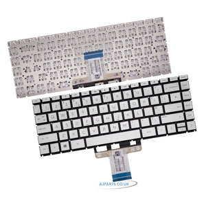 HP 14S-DQ0039NL UK Layout Backlit Replacement Laptop Keyboard Silver