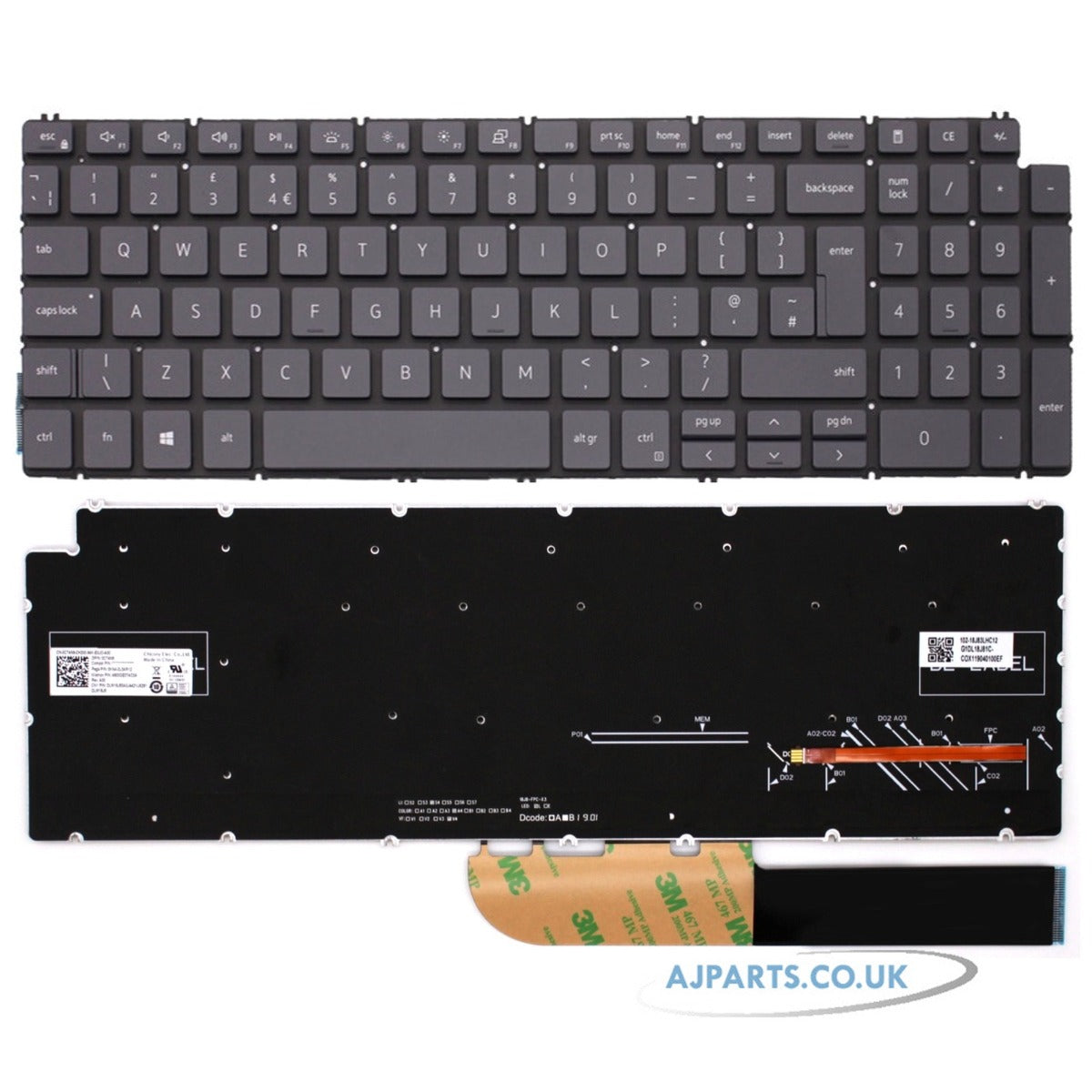 Dell Latitude 15 3510 Backlit UK Layout Replacement Laptop Keyboard Bl