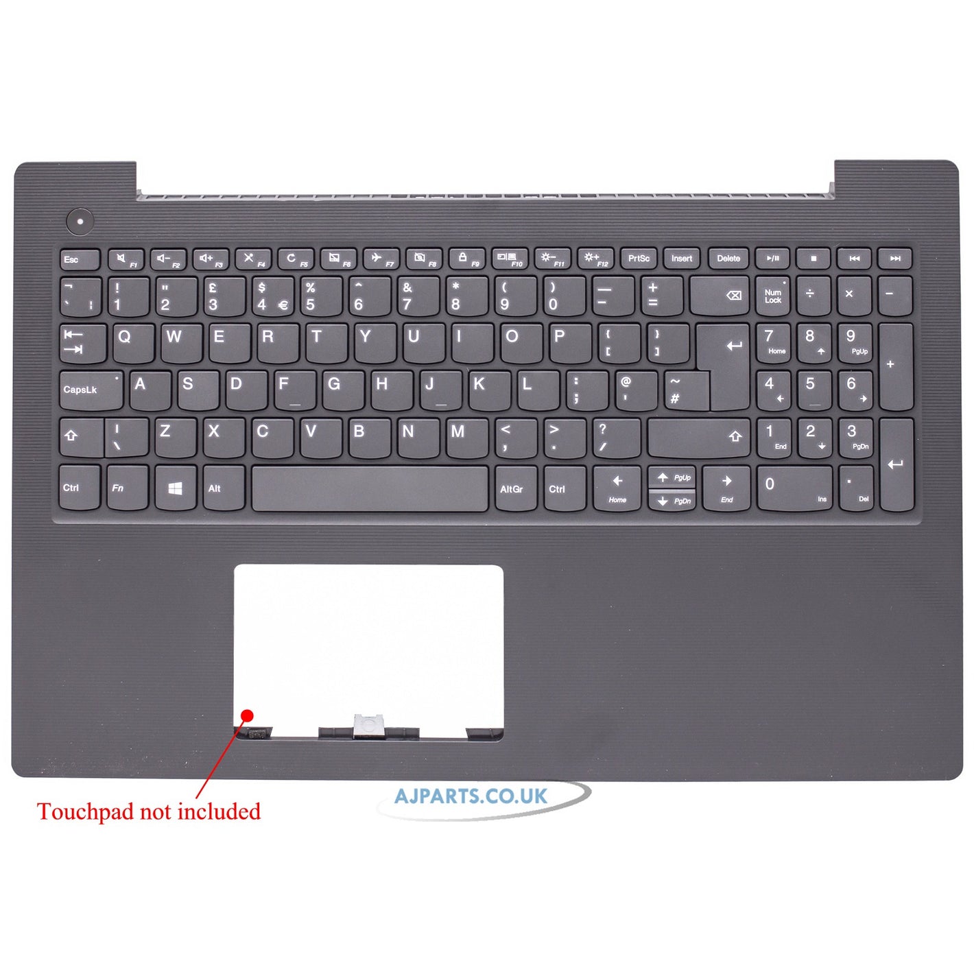 Lenovo 5CB0R28201 Notebook Palmrest With Grey UK Replacement Laptop Keyboard