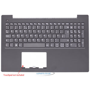Lenovo 5CB0R28201 Notebook Palmrest With Grey UK Replacement Laptop Keyboard