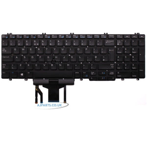 Compatible With Genuine For Dell Precision 7530 UK English Backlit Laptop Keyboard