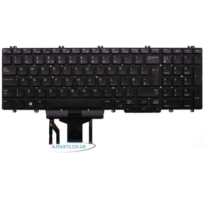 Compatible With Dell Precision 7530 UK English Backlit Laptop Keyboard