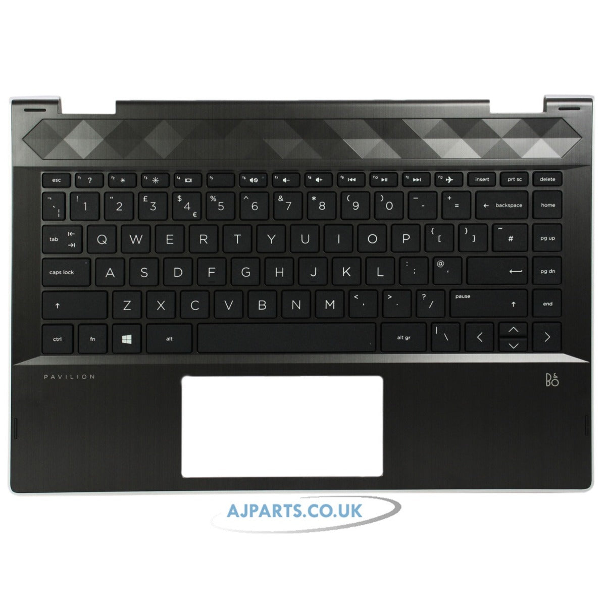 HP Pavilion  X360 14-CD2053CL Laptop Black Palmrest UK Replacement Keyboard