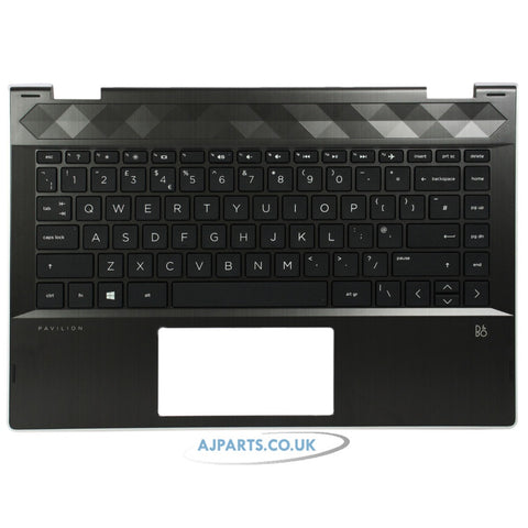 HP Pavilion  X360 14-CD2053CL Laptop Black Palmrest UK Replacement Keyboard