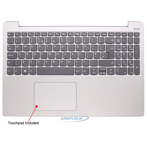 For Lenovo 5CB0R07296 Compatible Palmrest Touchpad Cover With UK Laptop Keyboard