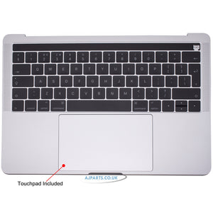 New Replacement For MacBook Pro A1706 2016 2017 Silver Palmrest Cover UK Keyboard