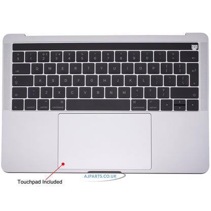 New Replacement For MacBook Pro A1706 2016 2017 Silver Palmrest Cover UK Keyboard