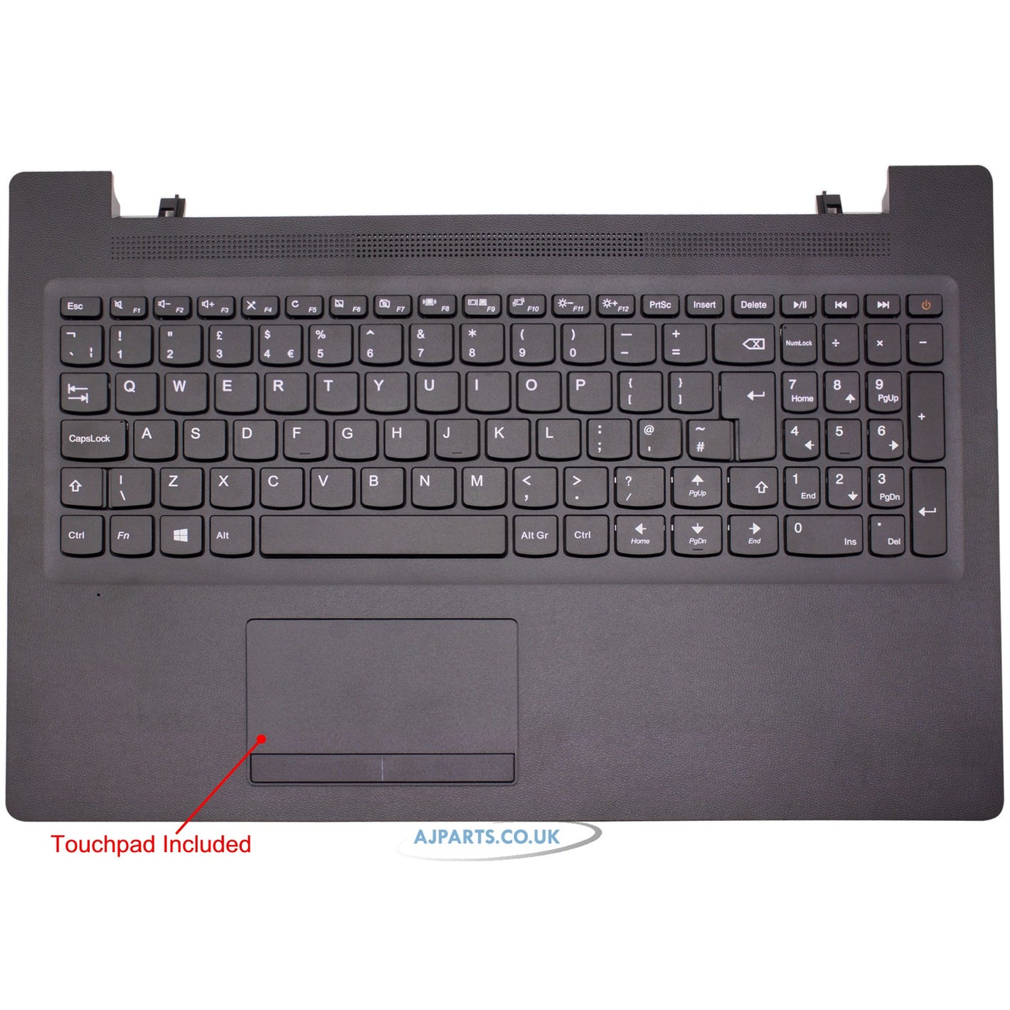For Lenovo 5CB0L46294 Compatible Laptop Black Palmrest Keyboard With TouchPad