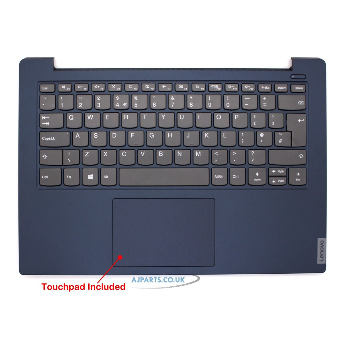 Lenovo Ideapad S340-14API ( TYPE 81NB ) Blue Palmrest Touchpad Cover With Laptop Replacement Keyboard