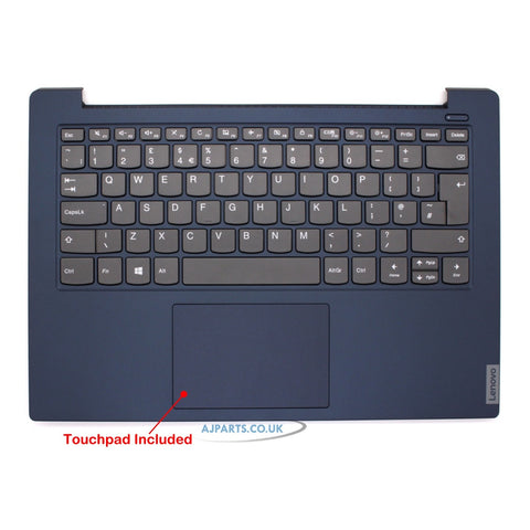 Lenovo Ideapad S340-14API ( TYPE 81NB ) Blue Palmrest Touchpad Cover With Laptop Replacement Keyboard