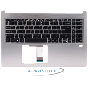 Compatible With Acer Swift SF315-52 SF315-52G Palmrest Cover Keyboard UK Silver