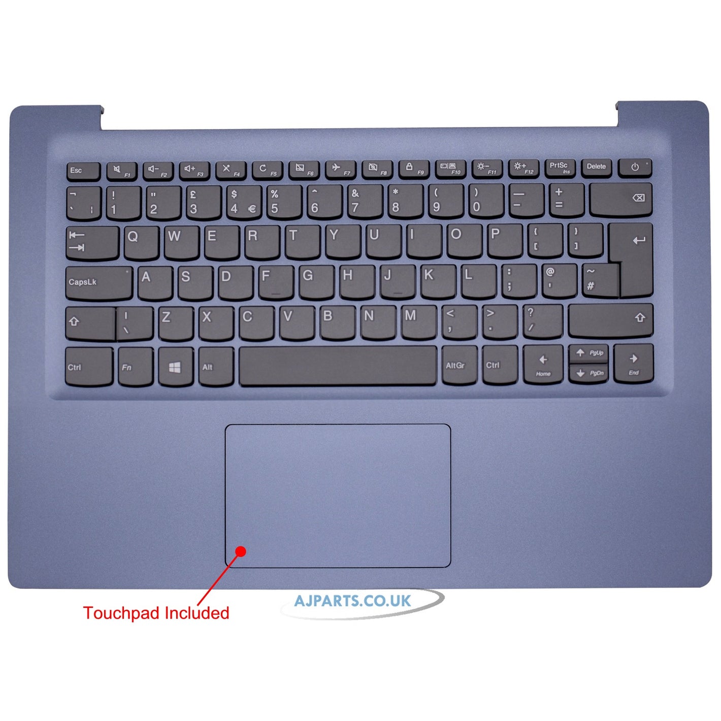 Lenovo 5CB0R61241 Palmrest UK Layout Touchpad Blue Compatible Laptop Keyboard