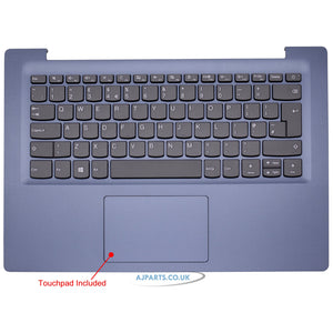 Lenovo 5CB0R61241 Palmrest UK Layout Touchpad Blue Compatible Laptop Keyboard