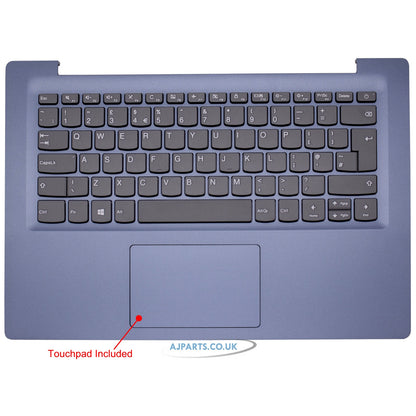 Lenovo 5CB0R61241 Palmrest UK Layout Touchpad Blue Compatible Laptop Keyboard