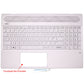 For HP Pavilion 15-CS000 Silver Compatible Palmrest Cover UK Keyboard