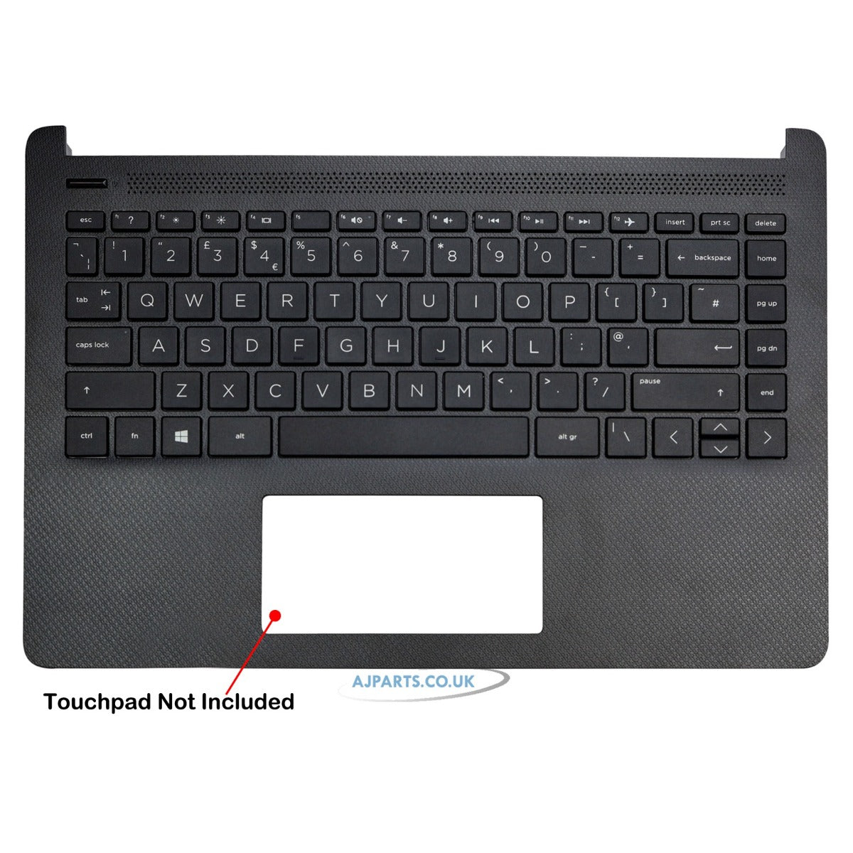 HP 14-DQ0000 Series Palmrest UK Layout Black Without Fingerprint Laptop Replacement Keyboard