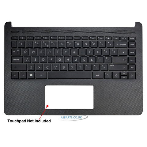HP 14-DQ0000 Series Palmrest UK Layout Black Without Fingerprint Laptop Replacement Keyboard