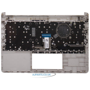 Compatible With HP 14S-DQ 14S-FQ Series Laptop Palmrest UK Keyboard Silver Without Fingerprint