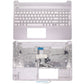 New Replacement For HP 15S-FQ 15S-EQ Laptop Palmrest Silver With UK Keyboard-L63578-031 Without Fingerprint