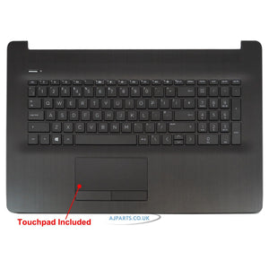 Compatible With HP 17-CA 17-BY Palmrest Touchpad Cover Keyboard UK Black