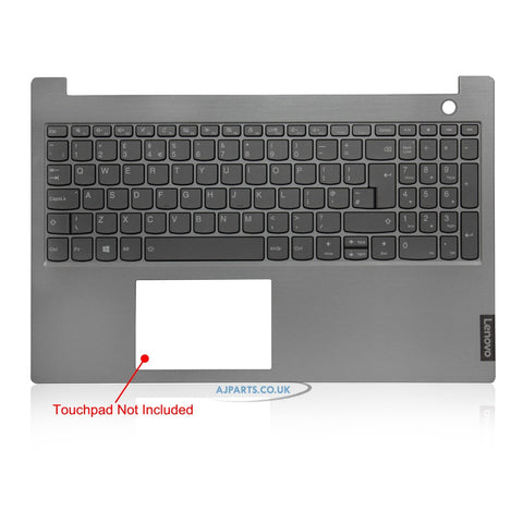 For Lenovo 5CB0W45240 Compatible UK Palmrest Cover Laptop Keyboard