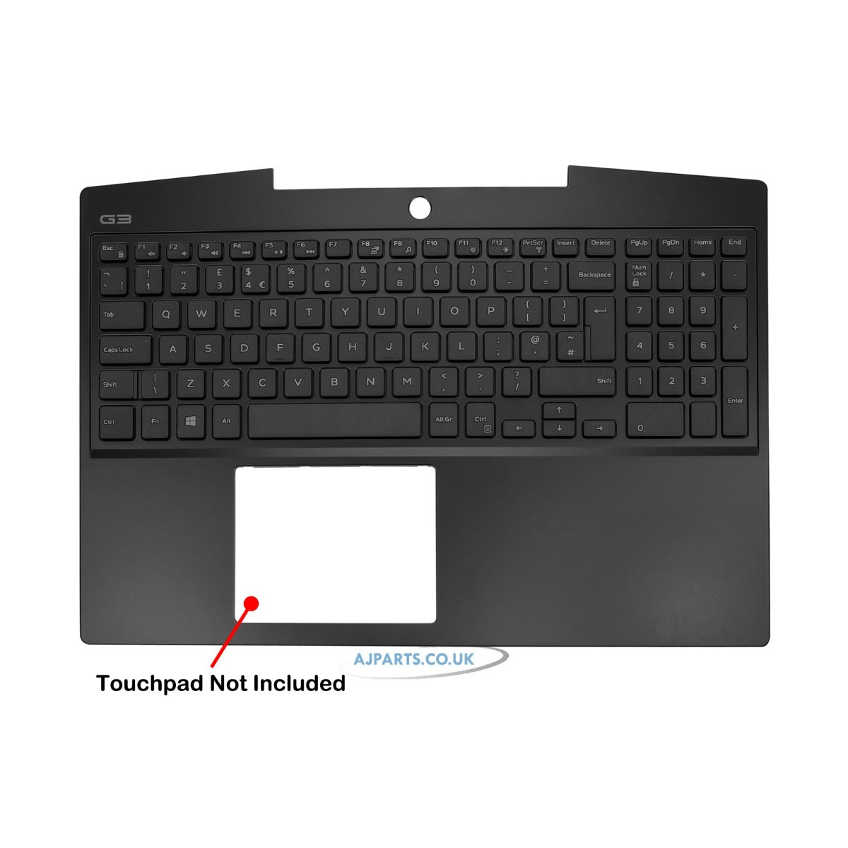 For Dell 0P0NG7 P0NG7 Compatible Palmrest Black UK English Laptop Backlit Keyboard