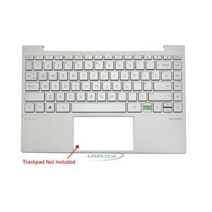 Compatible With HP Envy 13-BA Series Palmrest Cover Backlit Keyboard UK Silver