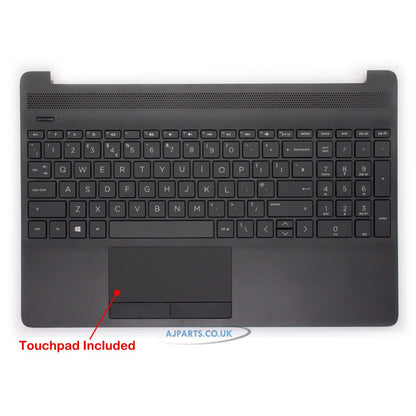 Replacement For HP 15-DW 15-GW Series Black Palmrest Top Case UK Keyboard With TrackPad