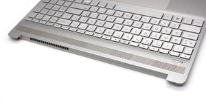 Replacement For HP 15-DW 15-GW Series Silver Palmrest Top Case UK Keyboard With Trackpad