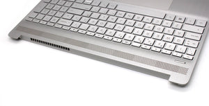 Compatible With HP 15-DW 15-GW Series Silver Palmrest Top Case UK Keyboard With Trackpad With HP L53737-031