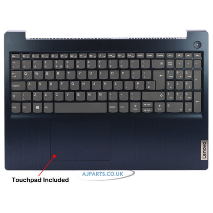 Replacement For Lenovo IdeaPad 3-15ARE05 3-15IIL05 Palmrest Touchpad Keyboard Cover Blue 5CB1D01999, 5CB0X57567