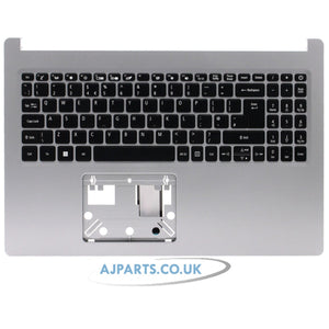 For Acer Aspire 5 A515-54-30CX Compatible Palmrest Cover Keyboard UK Silver