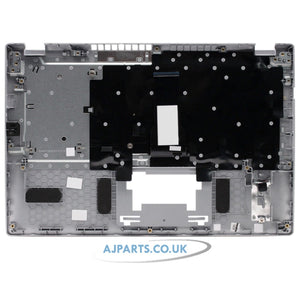 For Acer Aspire 5 A514-54-302J Compatible Palmrest Cover Keyboard UK Layout Silver