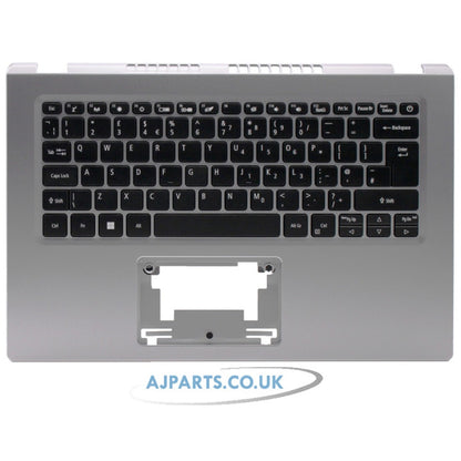 Compatible With Acer Aspire A514-33 A514-54 Palmrest Cover Keyboard UK Layout 6B.A2KN2.013 Silver