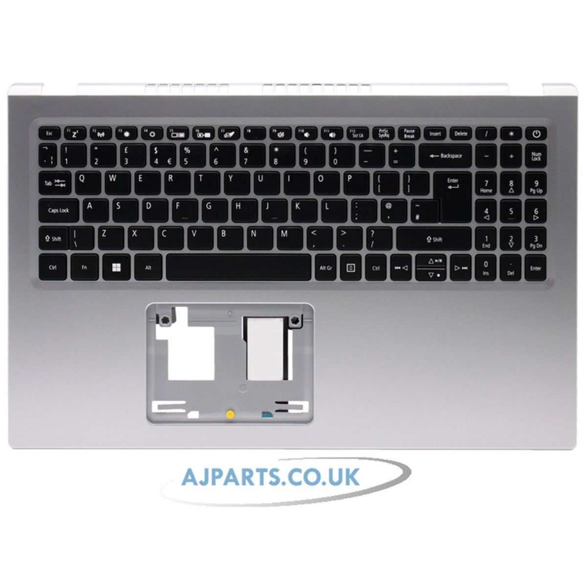 Compatible With Acer Aspire A515-56 A515-56G Palmrest Cover Keyboard UK 6B.A1DN2.045 Silver