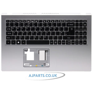 Compatible With Acer Aspire A515-56 A515-56G Palmrest Cover Keyboard UK 6B.A1DN2.045 Silver