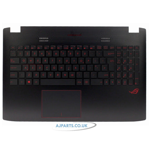 For Asus Rog GL552VW-DH71 Compatible Palmrest Case UK English Backlit Keyboard Black