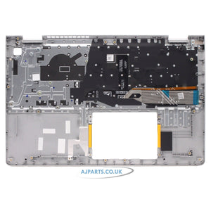 Dell Inspiron 15 3510 15.6" Palmrest UK Layout Backlit Silver Replacement Keyboard